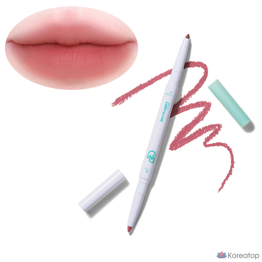Карандаш для губ DEARMAY 2in1 Plumpy Lip Liner, оттенок P06 Dusty Rose, 0.36 г, 1 шт.