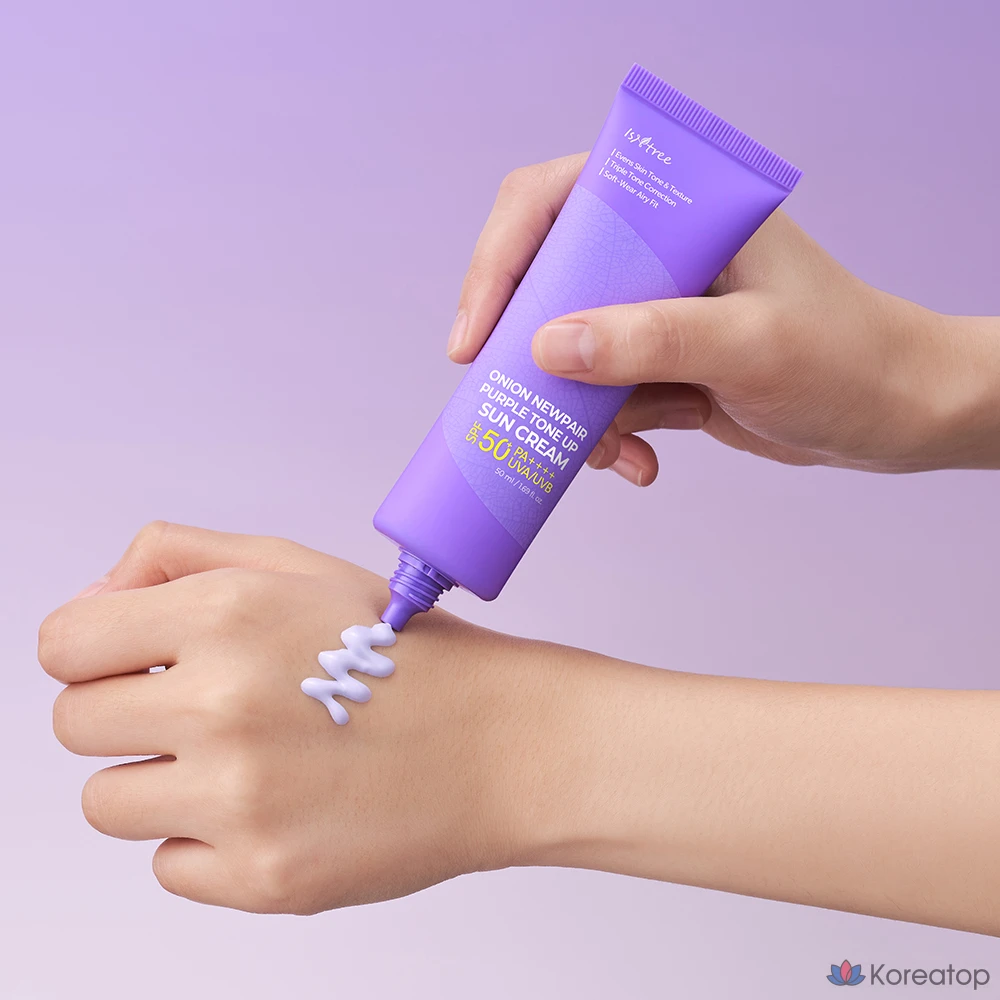 Солнцезащитный крем IsNtree Onion Newpair Purple Tone-Up SPF50+ PA++++, 50 мл, 1 шт.