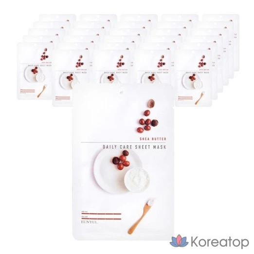 Тканевая маска для лица Eunyul Shea Butter Daily Care Sheet Mask, 300 шт.