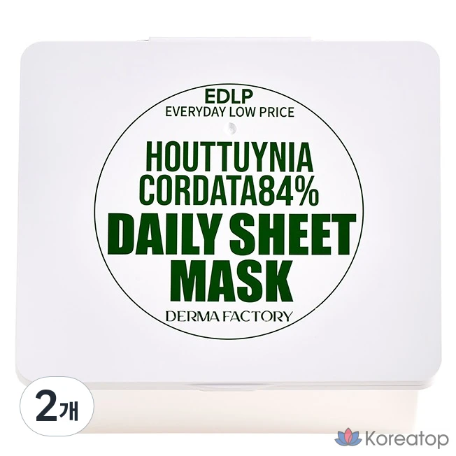 Тканевая маска для лица Derma Factory EDLP Centella Asiatica 84% Daily Sheet Mask, 2 шт.