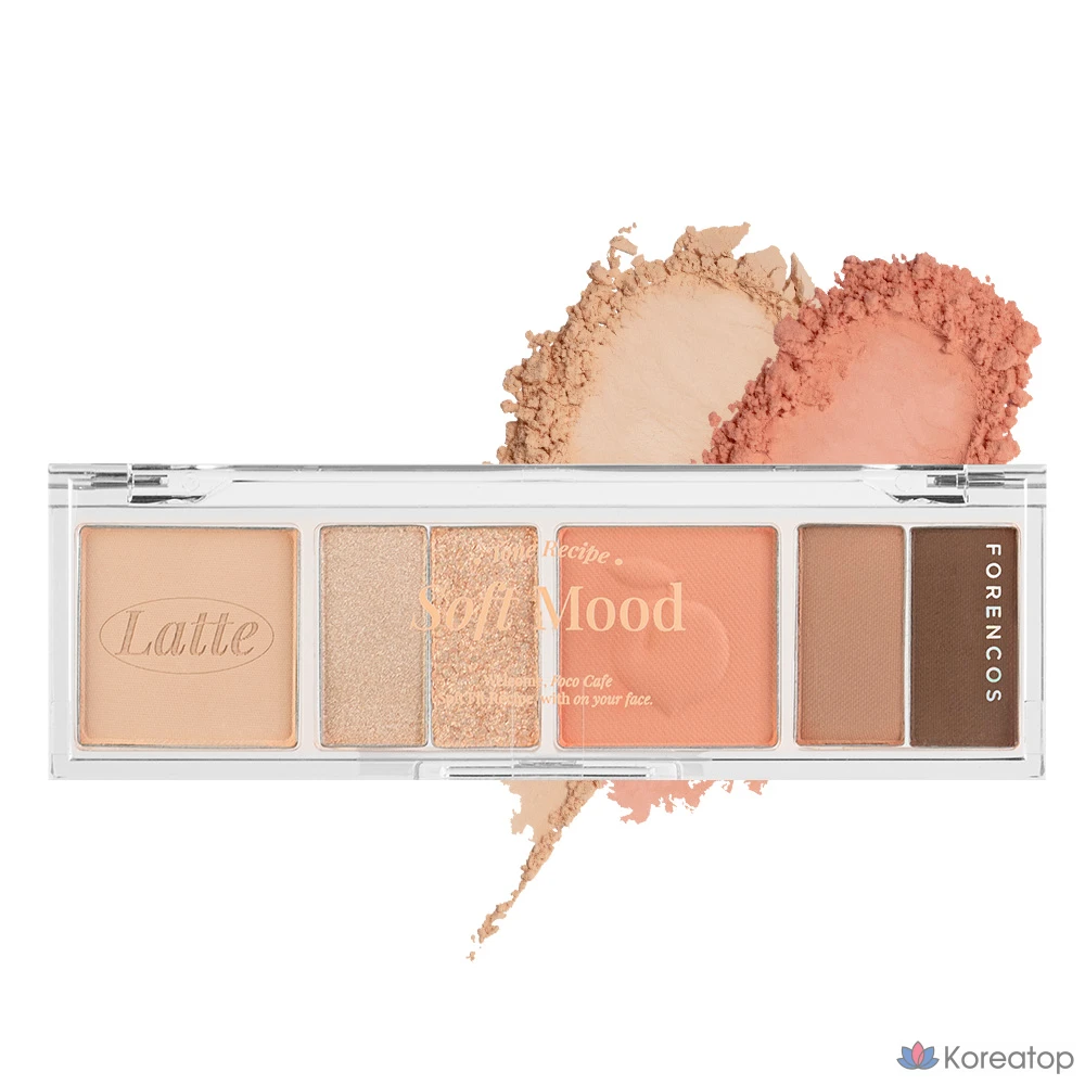 Тени для век Forencos Soft Mood Eye Palette, оттенок 01 Peach Latte, 1 шт.