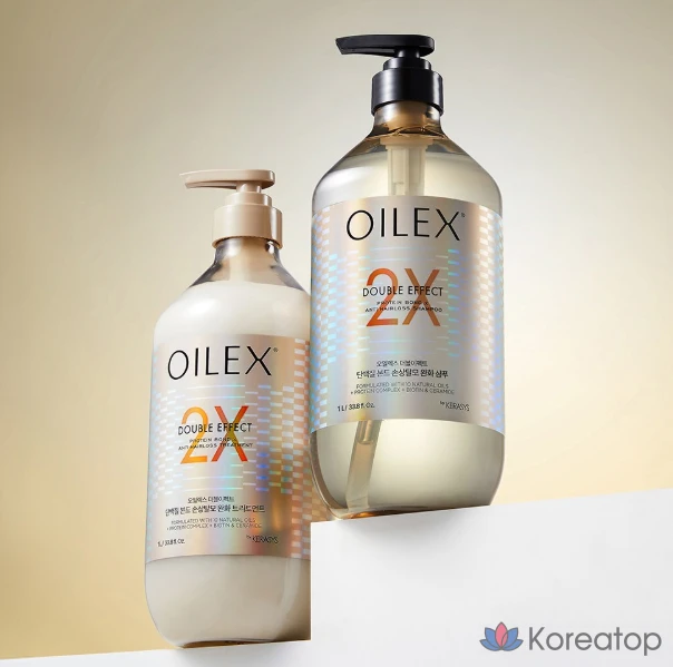 Шампунь KeraSys Oilex Double Effect Damage Care Anti-Hair Loss Protein Bond, 1 л, 1 шт.