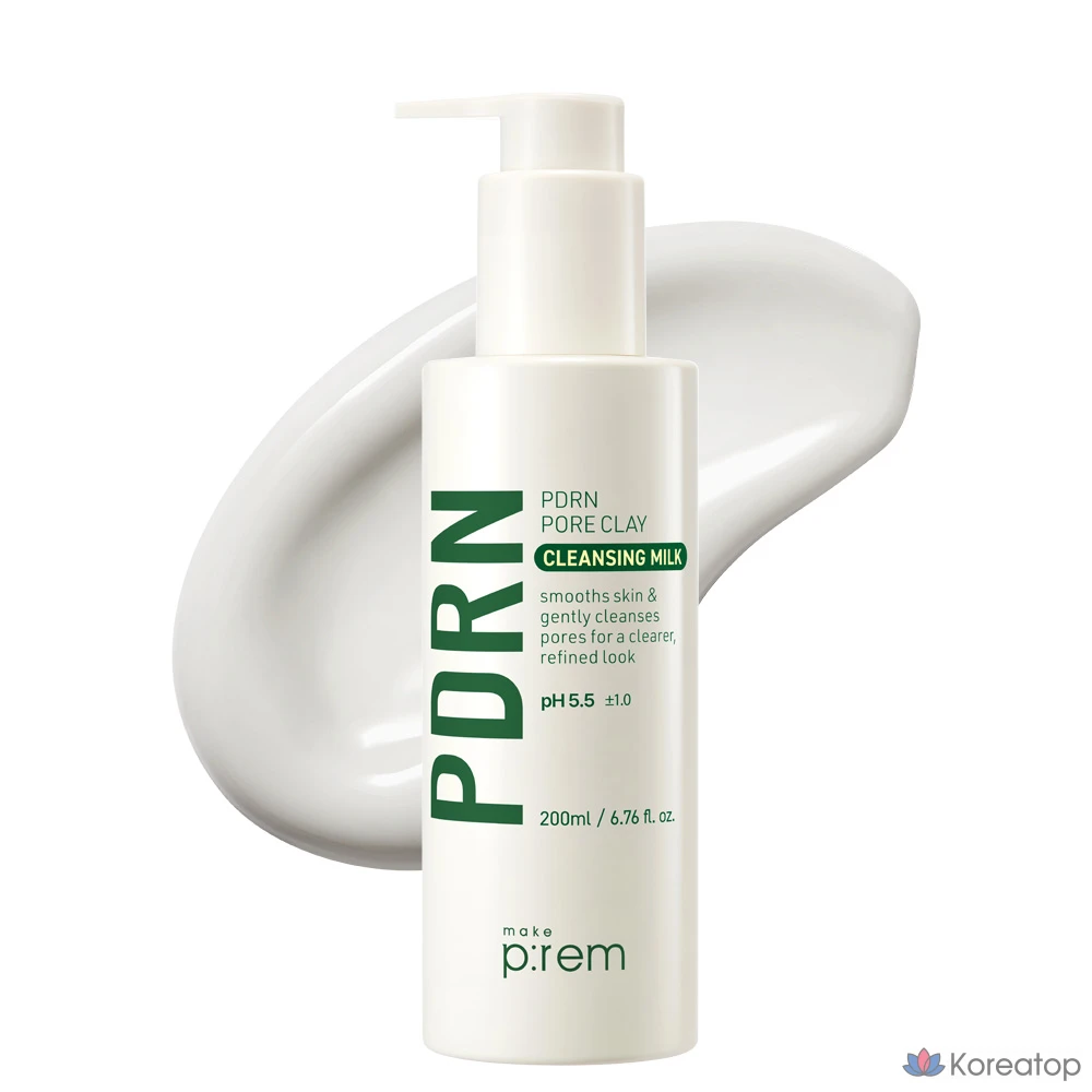 Очищающее молочко MAKE P:REM PDRN Pore Clay Cleansing Milk, 200 мл