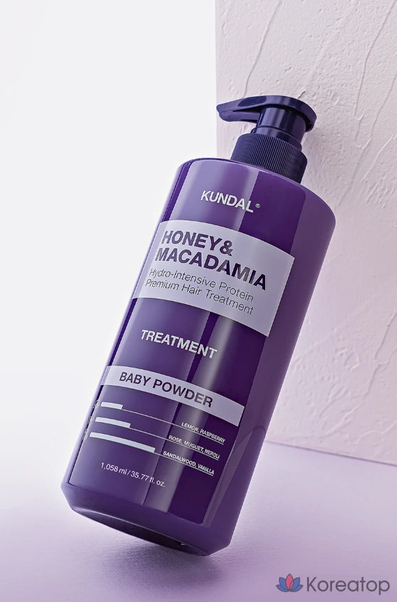 Кондиционер для волос Kundal Honey & Macadamia Hair Treatment, аромат White Musk, 1.058 л, 1 шт., фото 3
