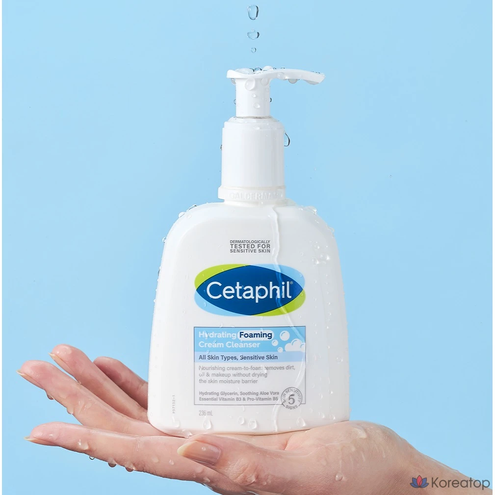 Очищающий крем Cetaphil Hydrating Gentle pH-Balanced Foaming Cream Cleanser, 236 мл, 1 шт.