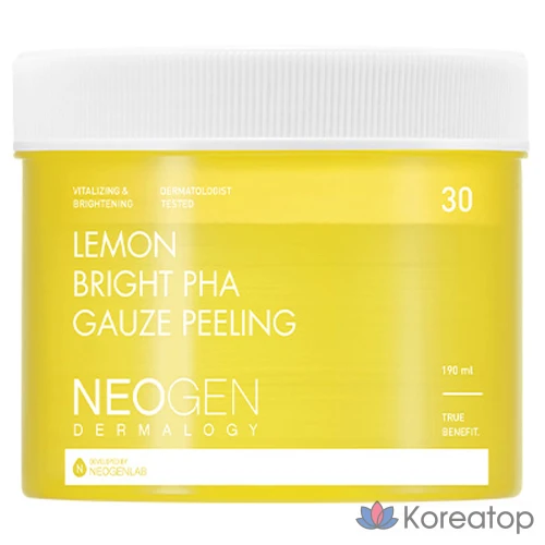 Пилинг-пэды Neogen Lemon Bright PHA Gauze Peeling Pad, 190 мл, 30 шт.