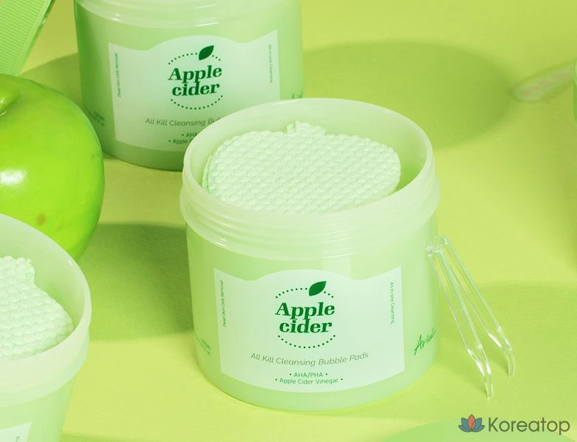 Пэды для умывания Ariul Apple Cider All Kill Cleansing Bubble Pad, 60 шт.