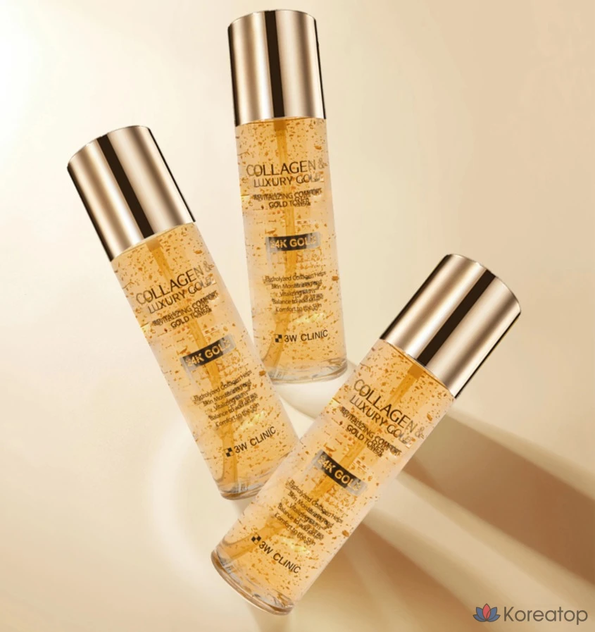 Тонер 3W Clinic Collagen &amp; Luxury Gold Comfort Gold Toner, 200 мл, 1 шт.