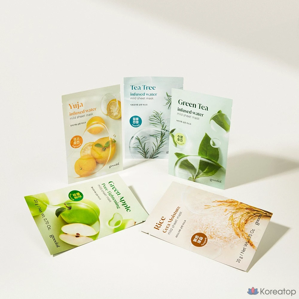 Тканевая маска для лица Goodal Green Tea Moisture Mask, 10 шт., фото 3