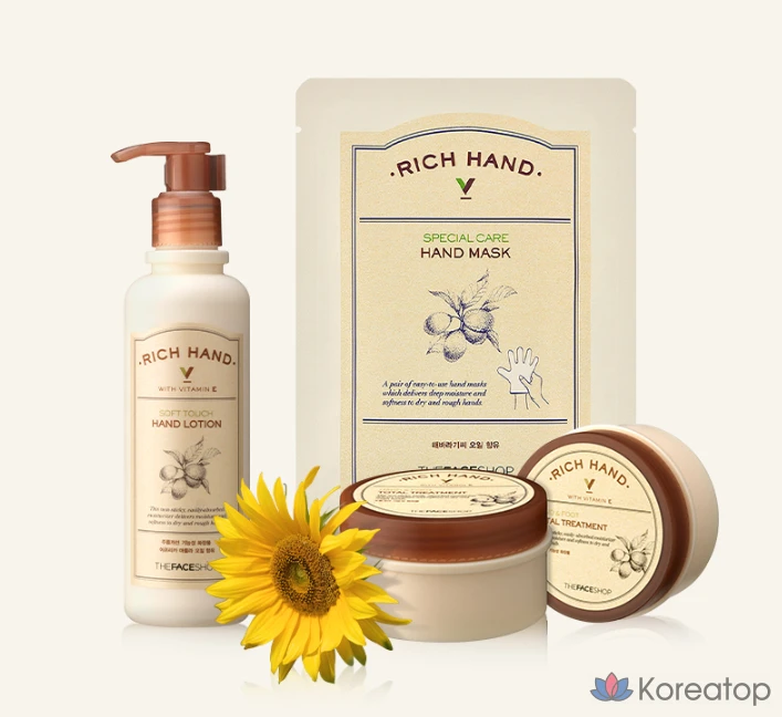Крем для рук и ног The Face Shop Rich Hand V Hand &amp; Foot Total Treatment, 120 мл, 1 шт.