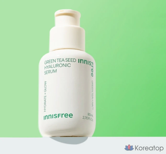 Сыворотка Innisfree Green Tea Seed Hyaluronic Acid Serum, 80 мл + 10 мл, 1 шт.