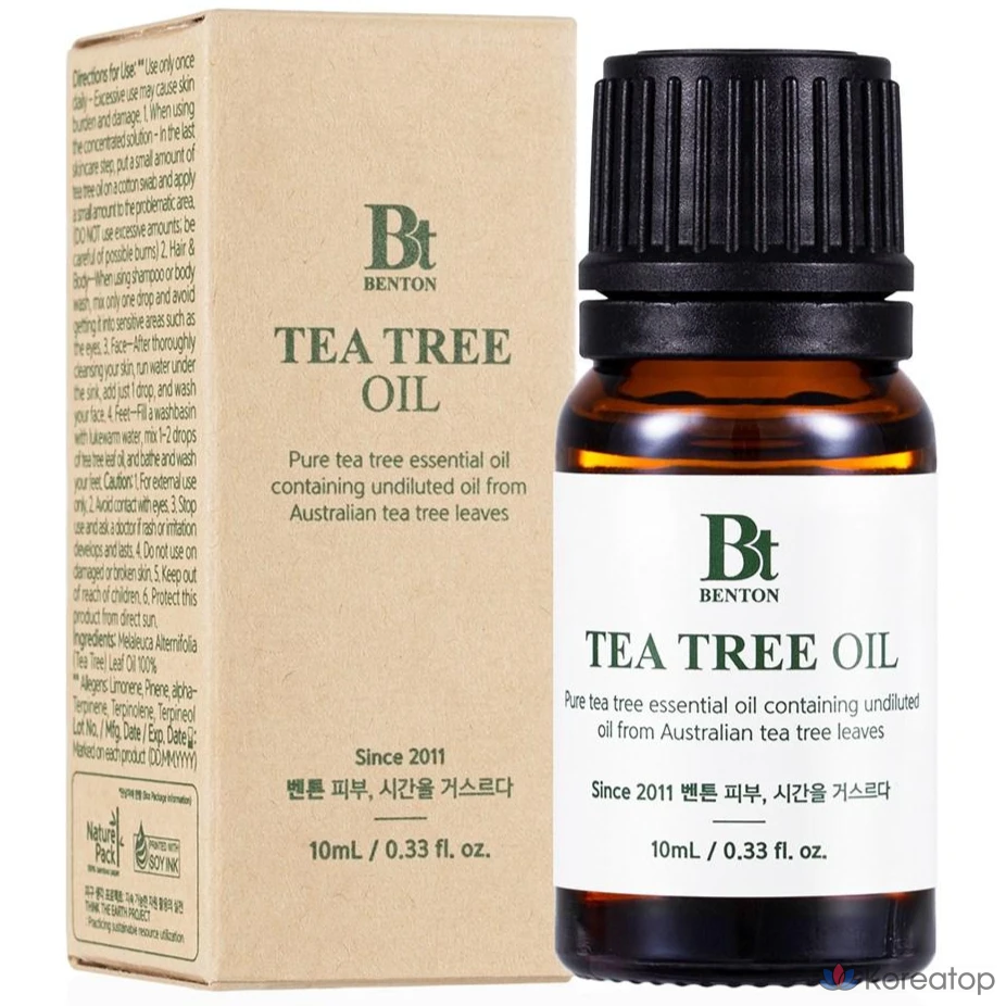 Эфирное масло Benton Tea Tree Oil 100%, 10 мл, 1 шт.