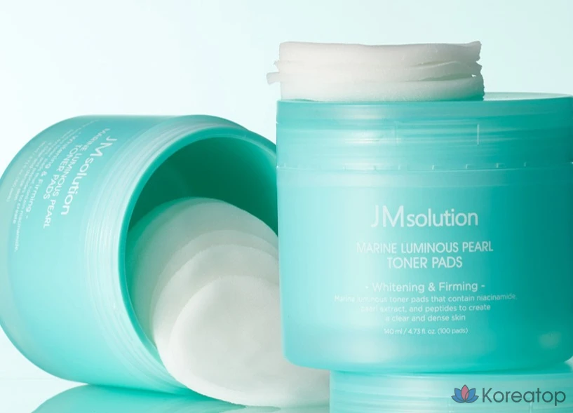 Тонер-пэды JM Solution Blue Marine Pearl Glow Toner Pad, 140 мл, 100 шт.