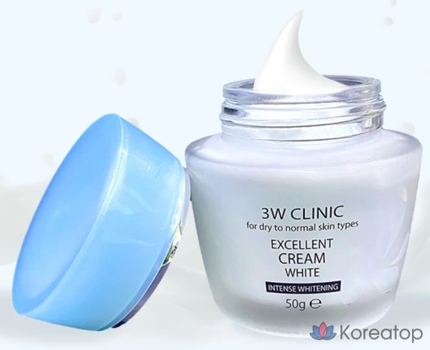 Набор для ухода 3W Clinic Excellent White Skin Care 3-piece Set (Toner + Emulsion + Cream), 1 шт.