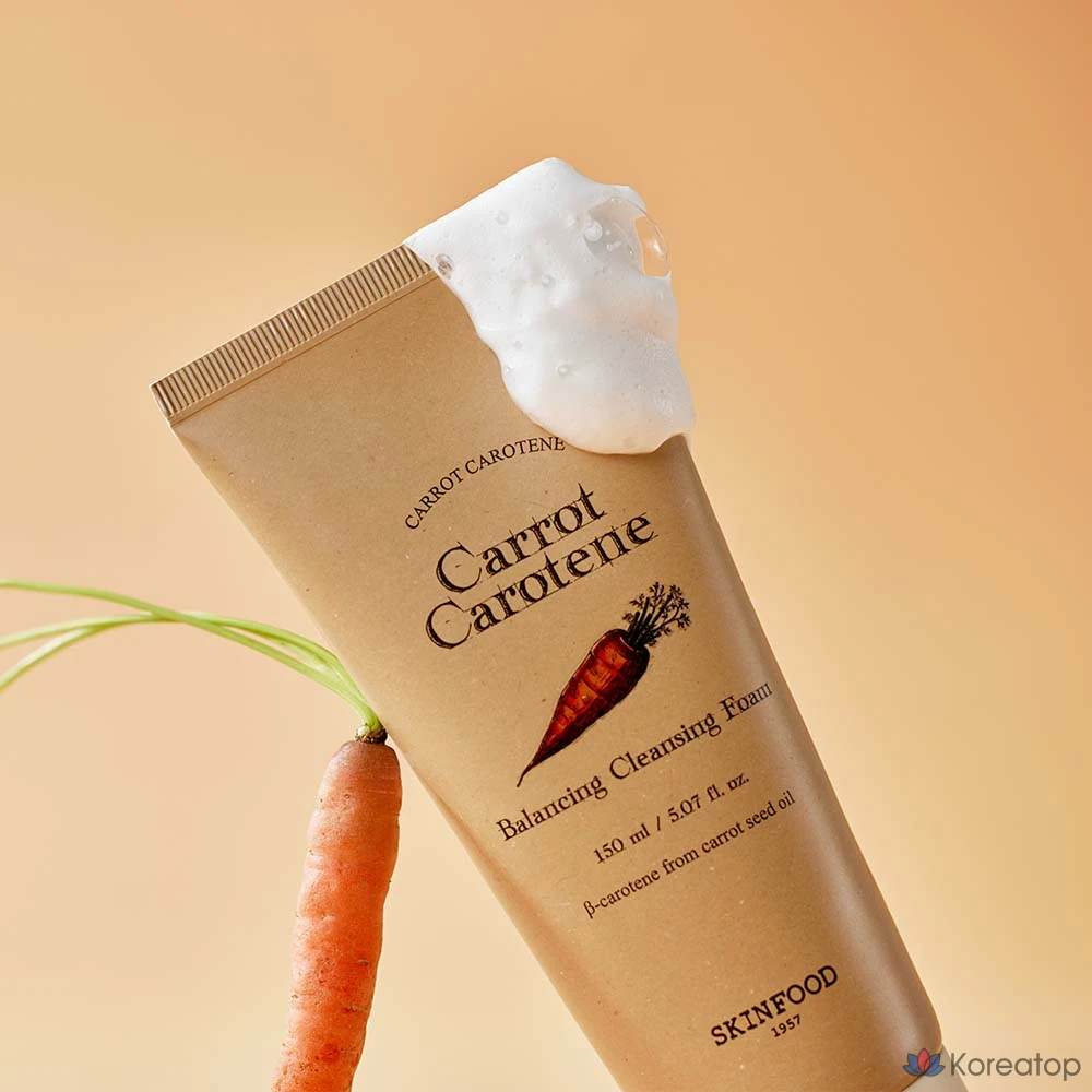 Очищающая пенка Skinfood Carrot Carotene Balancing Cleansing Foam, 150 мл, 1 шт.