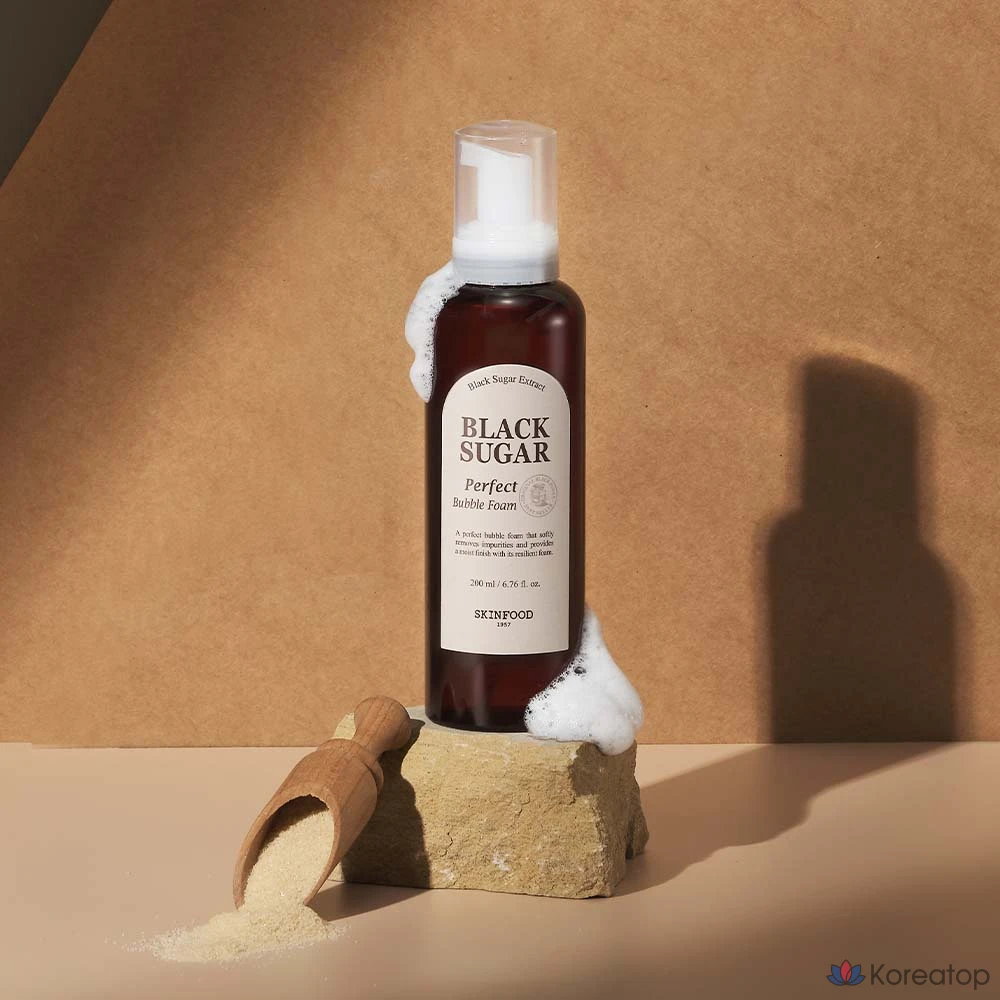 Очищающая пенка Skinfood Black Sugar Perfect Bubble Foam, 200 мл, 1 шт.