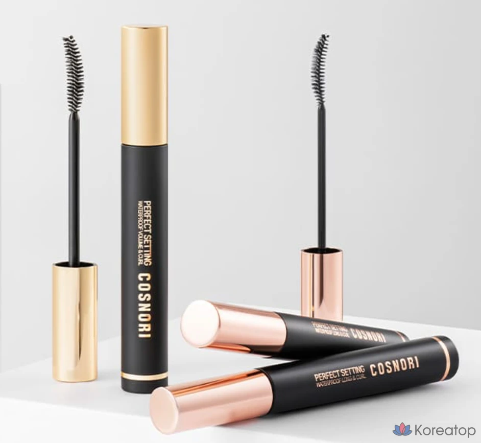 Тушь для ресниц Cosnori Perfect Setting Waterproof Long & Curl Mascara, оттенок 01 Black, 7 мл, 1 шт., фото 3