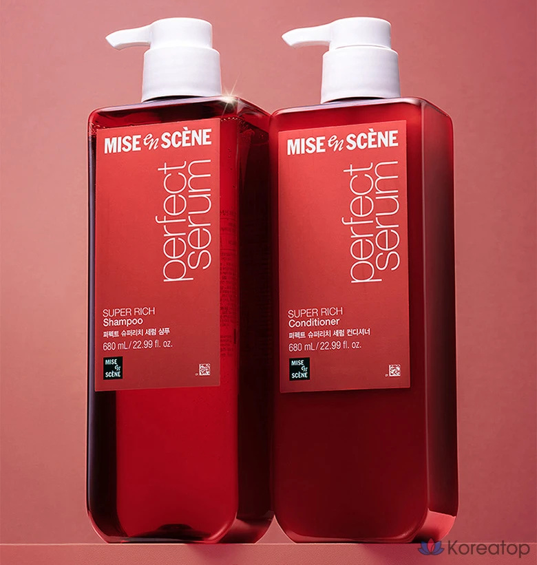 Шампунь Mise en Scene Perfect Super Rich Serum для интенсивно поврежденных волос, аромат Floral Musk, 900 мл, 1 шт., фото 9