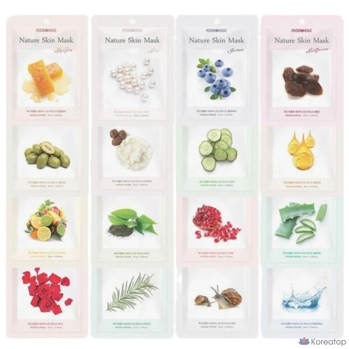 Тканевая маска для лица FoodaHolic Nature Skin Mask Pack, оттенок 01 Cucumber, 10 шт.