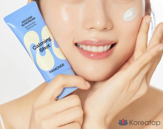 Солнцезащитный крем Mamonde Calming Shot Azulene Sun Cream SPF50+ PA++++, 35 мл, 1 шт.