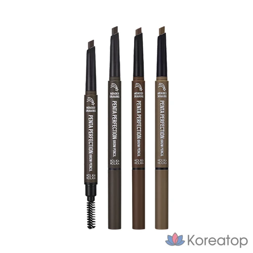 Карандаш для бровей Holika Holika Wonder Drawing Penta Perfection Brow Pencil, оттенок 03 Ash Brown, 0.3 г, 1 шт., фото 2
