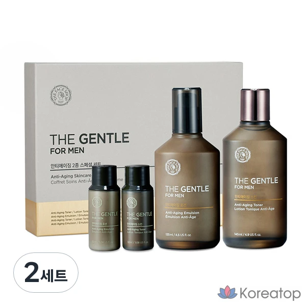 Набор для ухода The Face Shop The Gentle For Men Anti-Aging 2-piece Set, 2 шт.