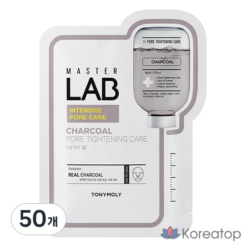 Тканевая маска для лица Tony Moly Master Lab Charcoal Mask Sheet, 19 г, 50 шт.