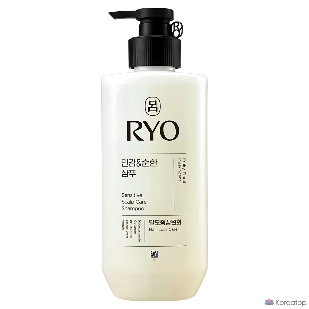 Шампунь для чувствительной кожи головы Ryo Sensitive & Mild Hair Loss Relief Shampoo, 480 мл, 1 шт.