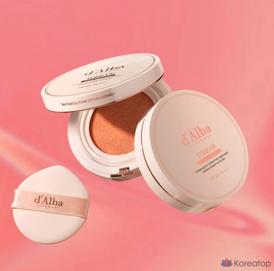 Тональный кушон d'Alba Waterfull Tone Up Sun Cushion SPF50+ PA++++, 15 г, 1 шт.