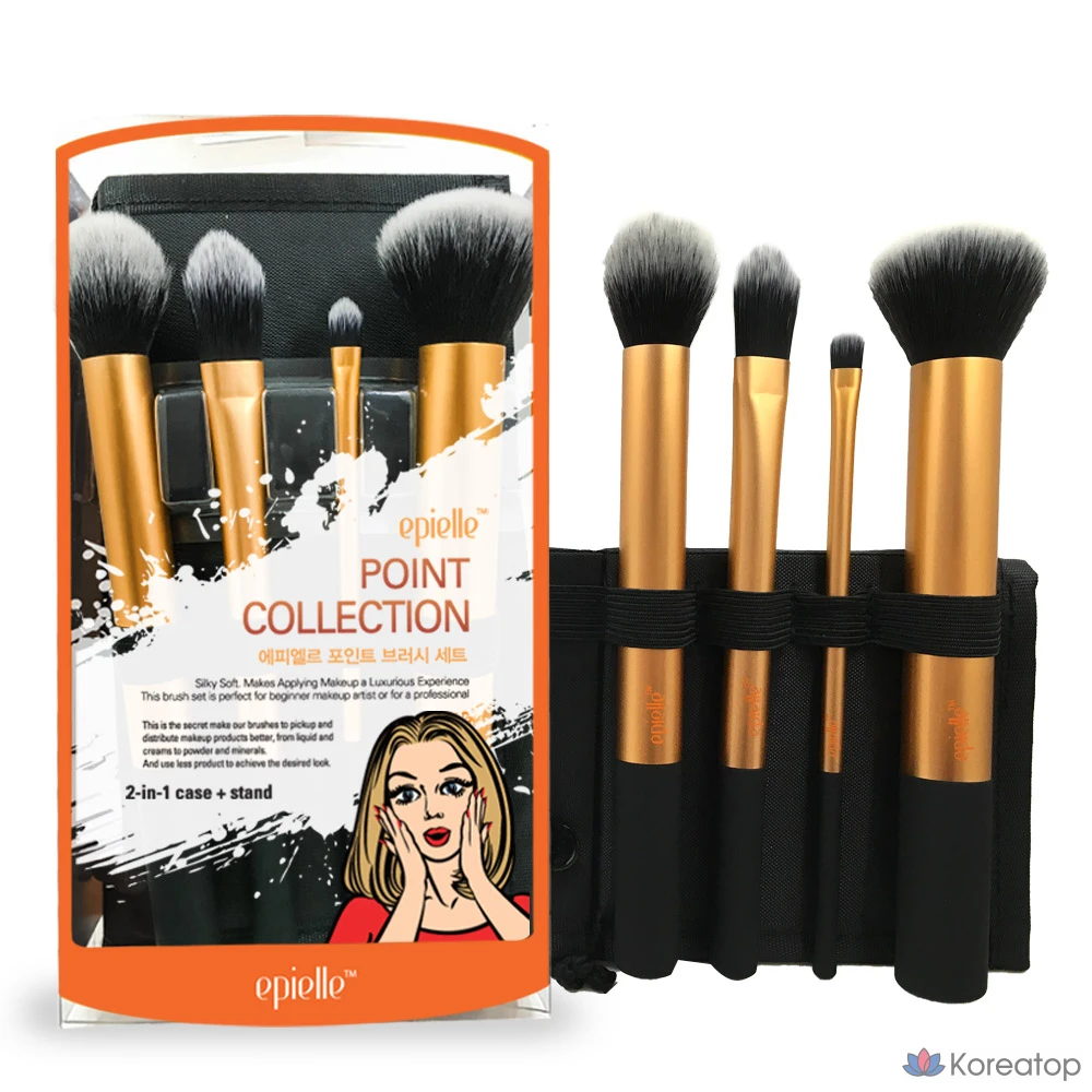 Набор кистей для макияжа Epielle Point Makeup Brush 4p Set, 4 шт.