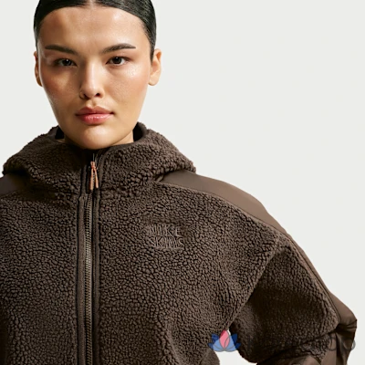 Худи на молнии женское Nike Skims Sherpa Oversized Full-Zip Hooded Jacket, фото 12