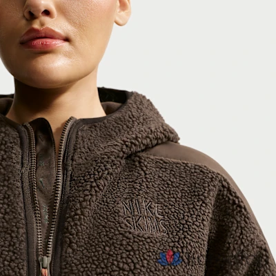 Худи на молнии женское Nike Skims Sherpa Oversized Full-Zip Hooded Jacket, фото 15