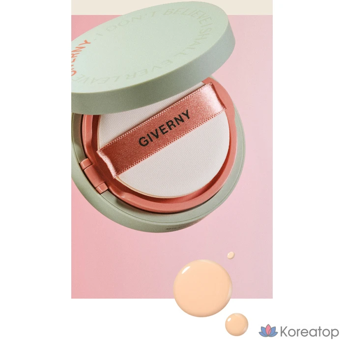 Кушон Giverny Fit Cover Cushion Foundation, оттенок 23NW Medium Beige, 12 г, 1 шт.