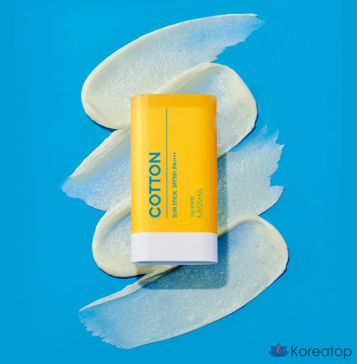 Солнцезащитный стик Missha All Around Safe Block Cotton Sun Stick SPF50+ PA++++, 17 г, 1 шт.