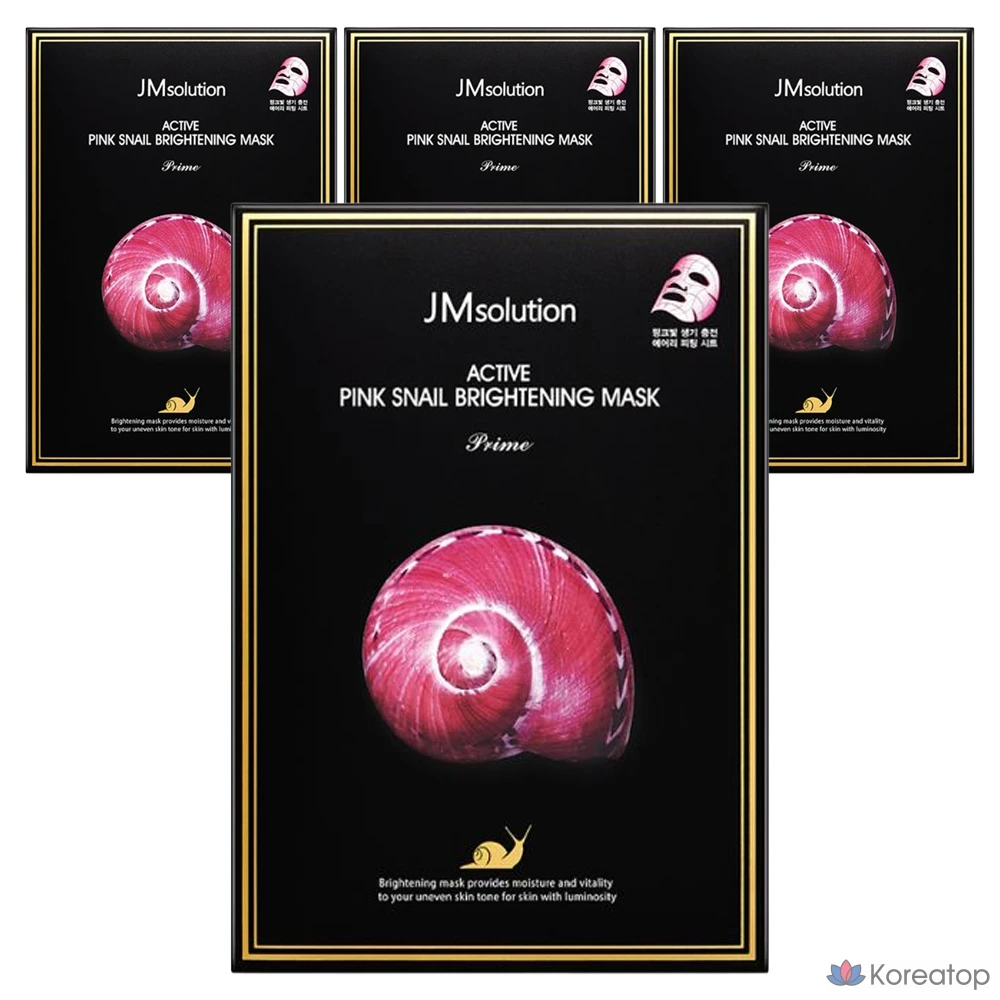 Тканевая маска для лица JM Solution Active Pink Snail Brightening Mask Prime, 30 мл, 40 шт.