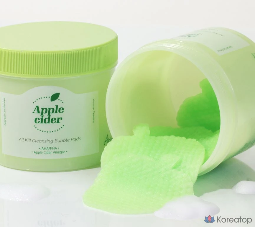 Пэды для умывания Ariul Apple Cider All Kill Cleansing Bubble Pad, 60 шт.