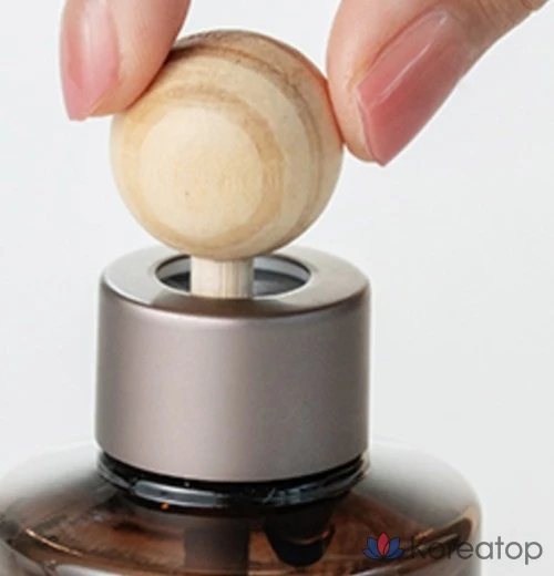 Набор для ухода Kundal Perfume Car Diffuser 75ml 2p + Wood Ball Stick 2p Set, оттенок Lime Basil &amp; Mandarin, 1 шт.