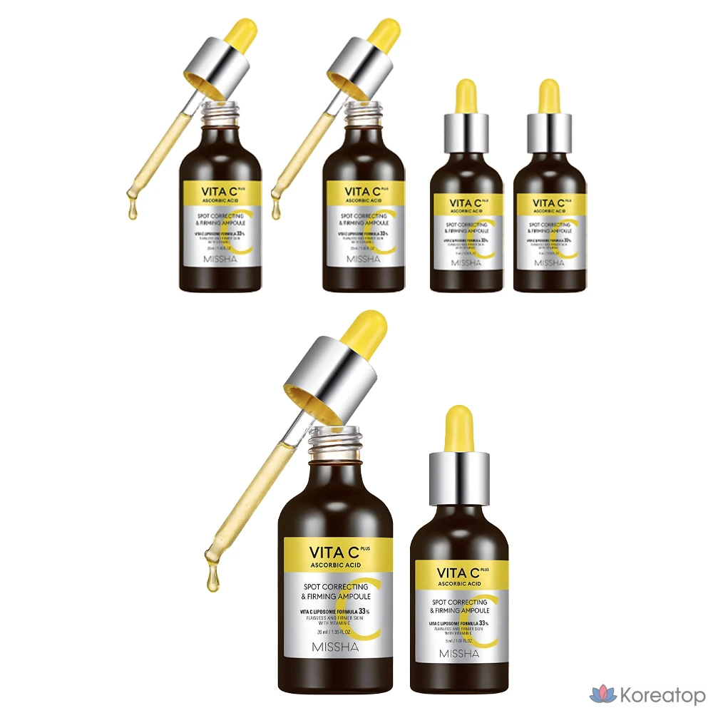 Ампульная сыворотка Missha Vita C Plus Spot Correcting Firming Ampoule, 20 мл + 15 мл, 3 шт.