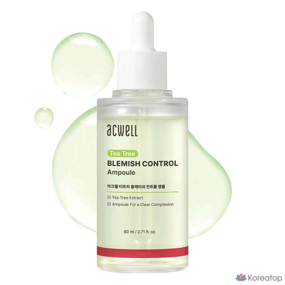 Ампульная сыворотка Acwell Tea Tree Blemish Control PDRN Ampoule, 80 мл, 1 шт.