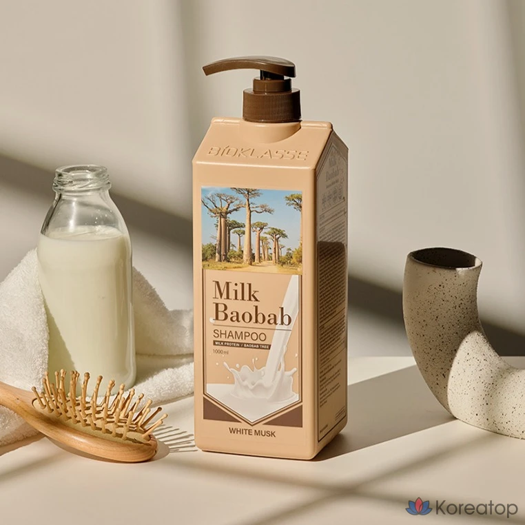 Шампунь Milk Baobab Perfume Shampoo + Кондиционер Treatment White Musk, 500 мл + 1000 мл, 1 шт.
