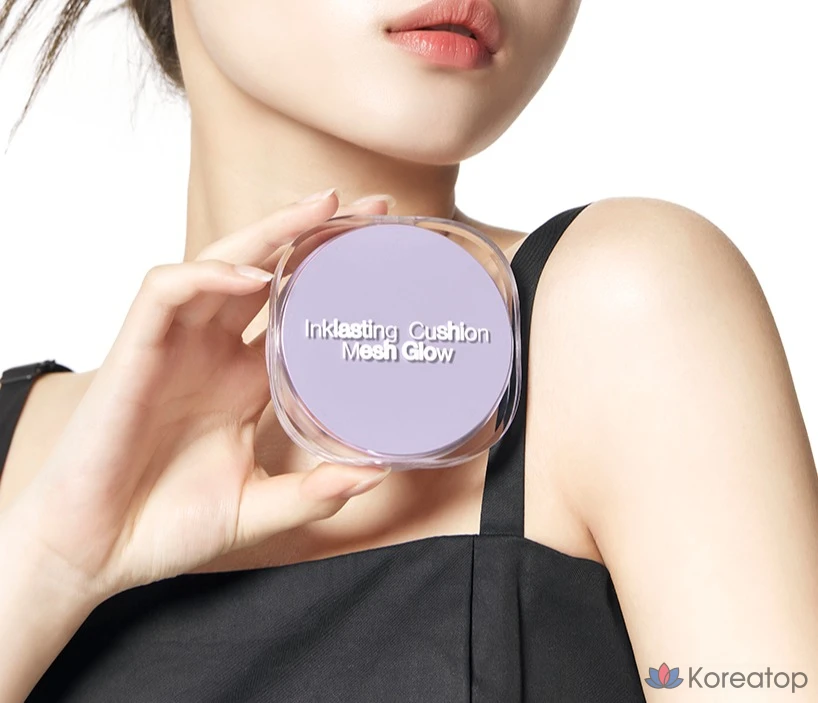 Кушон The Face Shop Mesh Glow Ink Lasting Cushion, оттенок V203 Natural Beige, 12 г, 1 шт.