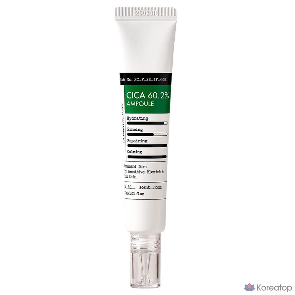 Ампульная сыворотка Derma Factory Cica 60.2% Ampoule, 30 мл, 1 шт.