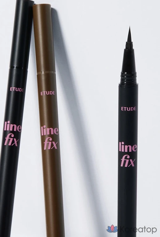 Лайнер для глаз Etude House Line Fix Brush Liner, оттенок 02 Brown, 0.5 г, 1 шт.