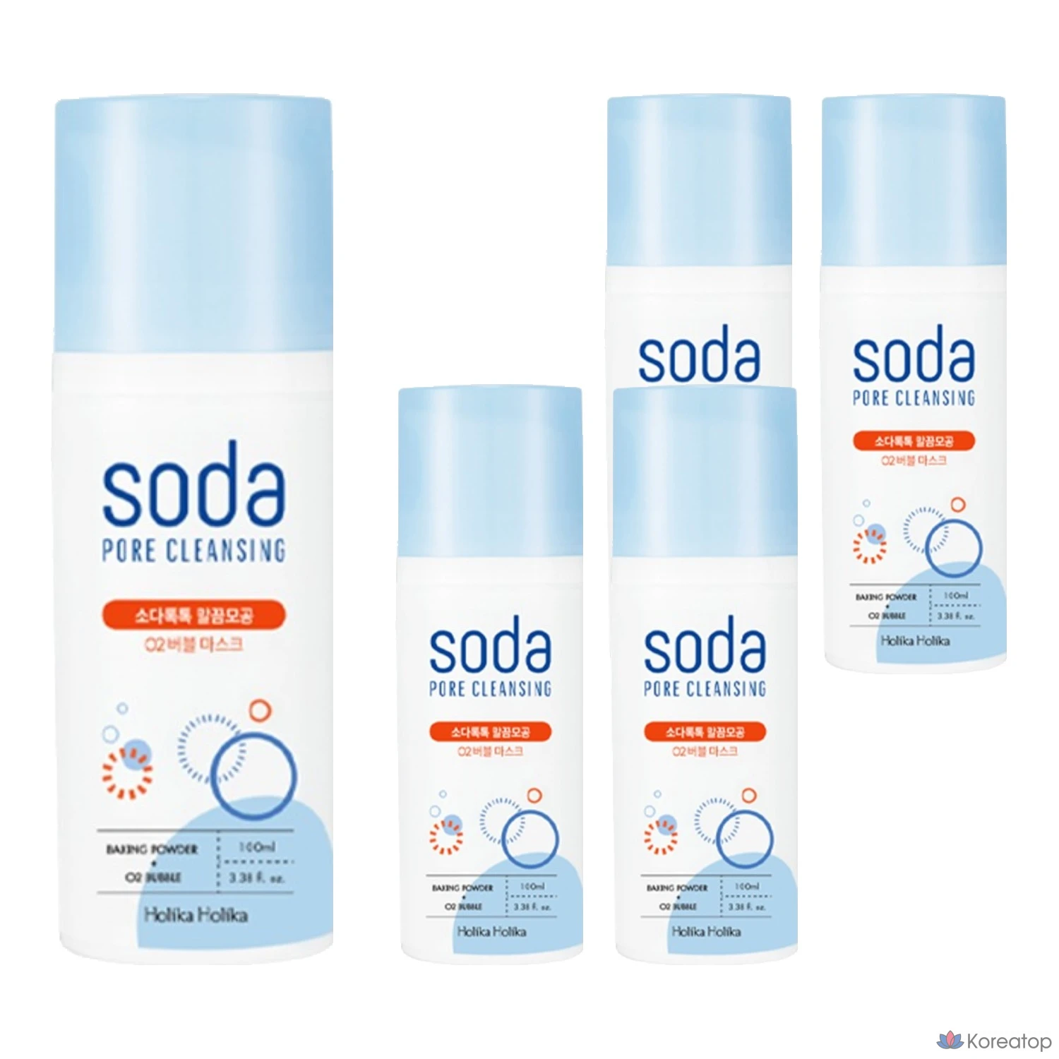 Очищающая пенка Holika Holika Soda Talk Talk Malgeum Pore O2 Bubble Mask, 100 мл, 5 шт.