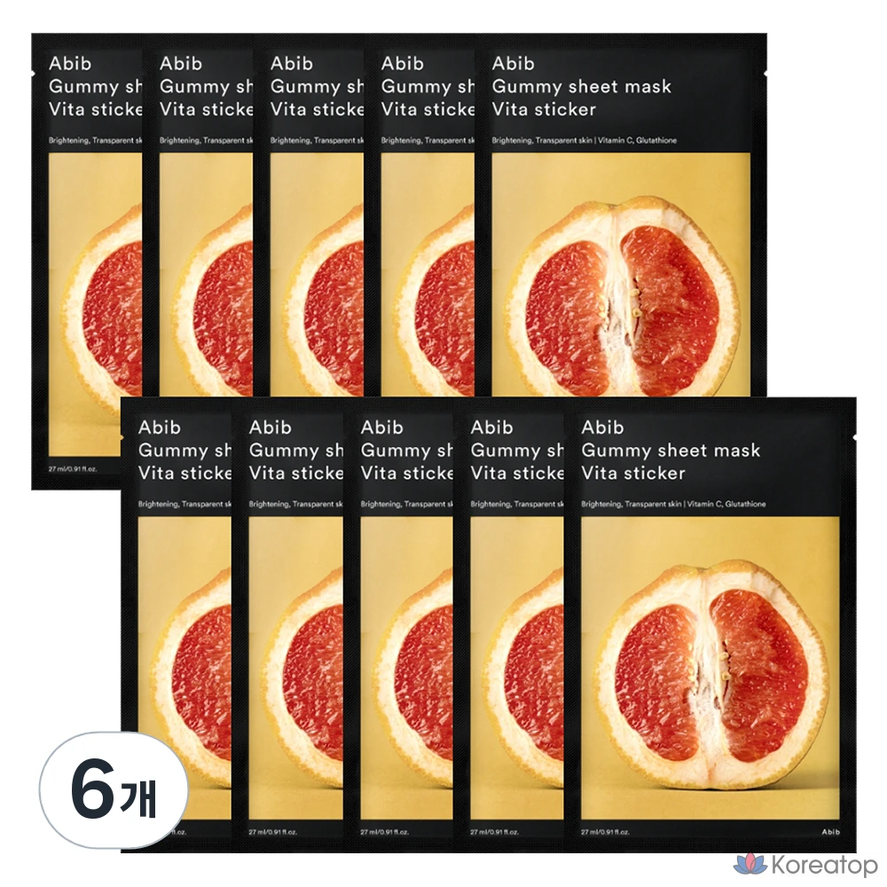 Тканевая маска для лица Abib Gummy Sticker Vita Sticker, 27 мл, 60 шт.