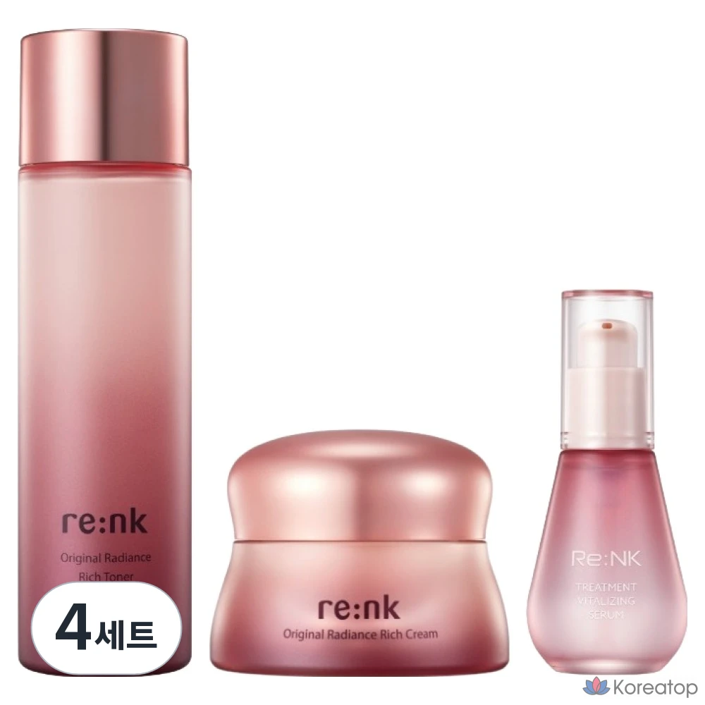 Набор для ухода Re:Nk Original Radiance Rich Cream, 4 шт.