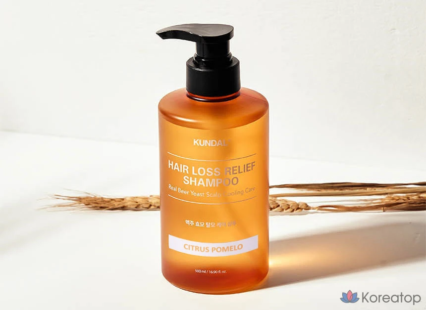 Шампунь Kundal Beer Yeast Anti-Hair Loss Shampoo, аромат Citrus Pomelo, 500 мл, 1 шт.