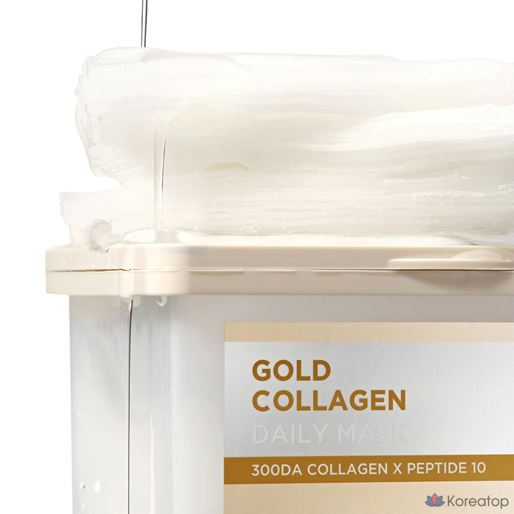 Тканевая маска для лица SNP Gold Collagen Daily Mask, 350 г, 30 шт.