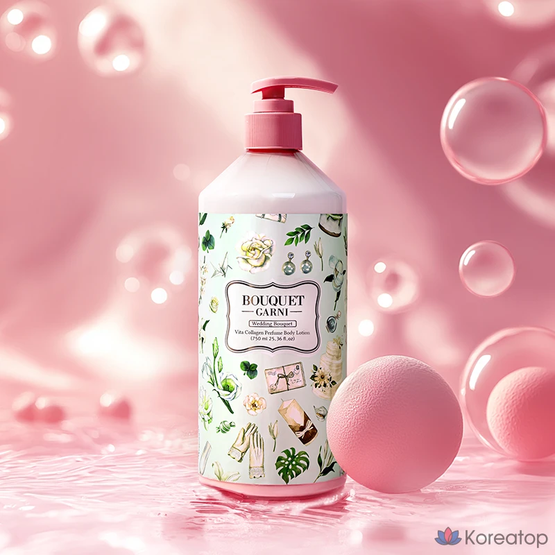 Боди лосьон Bouquet garni Vita Collagen Perfume Body Lotion Wedding Bouquet, 750 мл, 1 шт.