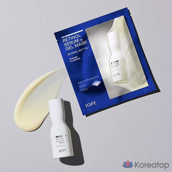 Тканевая маска для лица IOPE Retinol Serum In Gel Mask, 7 шт.